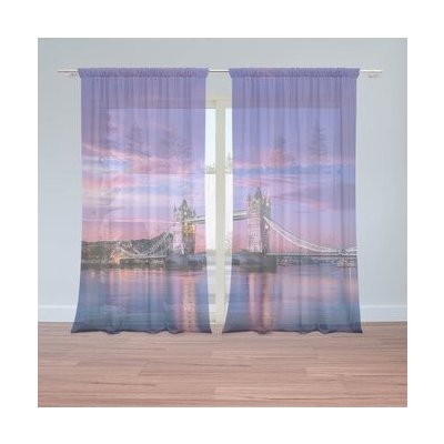 Sablio Záclony Londýn Tower Bridge: 2ks 150x250cm – Hledejceny.cz