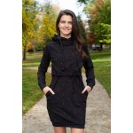 Jsem máma kojicí mikinové šaty černé s puntíky – Zboží Mobilmania