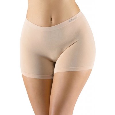 GINA dámské boxerky delší nohavička kratší nohavička bezešvé klasické jednobarevné Eco Bamboo 03018P bílá