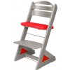 Dětský stoleček s židličkou Jitro rostoucí židle Plus Šedá Červený klín + červený