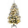 Vánoční stromek vidaXL Umělý sklápěcí vánoční stromek se 150 LED a koulemi 120 cm