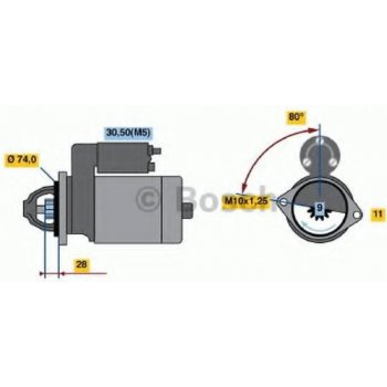 BOSCH Startér BO 0986021550