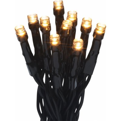 VLC LED světelný řetěz 20 x LED teplá bílá IP44 černý 1,72 m – Hledejceny.cz