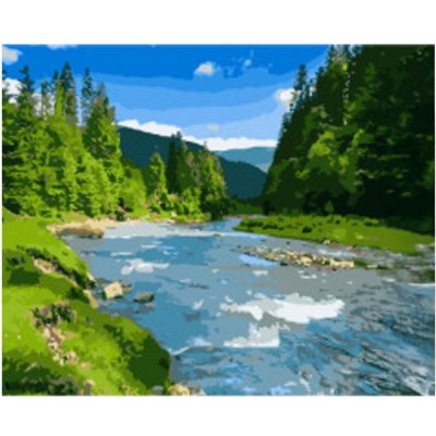 Vikpap 40 x 30 cm Poklidná horská řeka – Zboží Mobilmania