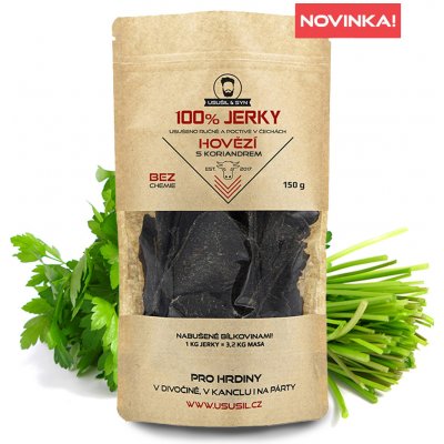 Usušil & Syn 100% Jerky Hovězí s koriandrem 150 g – Zboží Mobilmania