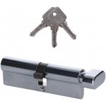 EURO 45/50mm s kulkou, niklová, 3 klíče, šroub M5x65mm – Zboží Mobilmania