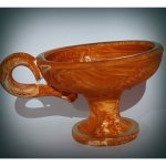 Kadidelnice oranžová keramická 8cm – Zboží Dáma