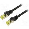 síťový kabel Lanberg PCF6A-10CU-0025-BK Patch, S/FTP, 6a, lanko, Cu, LSZH, 0,25m, černý