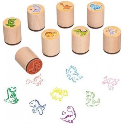 GOKI Dřevěná razítka Dinosauří mláďata – Zboží Dáma