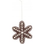Textilomanie Závěsná vánoční ozdoba CANDY SNOWFLAKE 10 cm, hnědá – Hledejceny.cz
