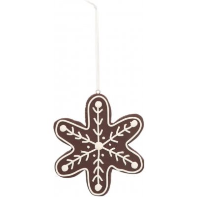Textilomanie Závěsná vánoční ozdoba CANDY SNOWFLAKE 10 cm, hnědá – Hledejceny.cz