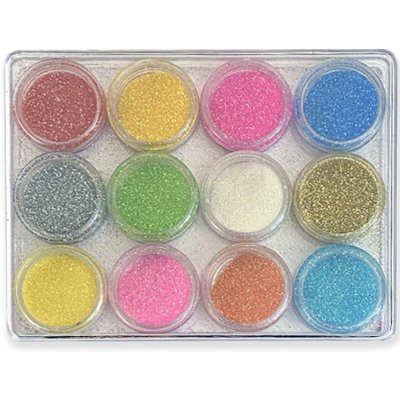 EXPA nails Třpytky sada mix barev 12 ks – Zboží Mobilmania
