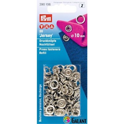 Knoflík stiskací JERSEY 10mm nikl (Prym) - 20ks/karta – Zboží Mobilmania