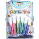 SMT Creatoys Barvy na textil perleťové 6 ks na kartě 14 x 20 cm – Zboží Mobilmania