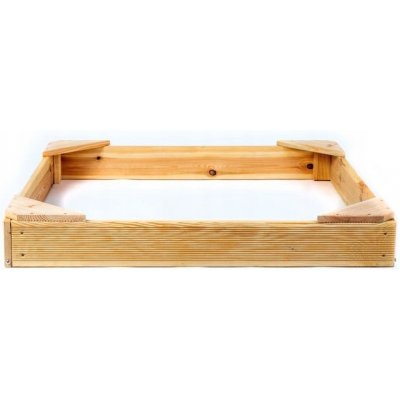 Shumee Dřevěné čtvercové pískoviště 100 x 100 x 14 cm – Sleviste.cz