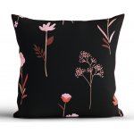 MKLuzkoviny.cz bavlna Renforcé Vlčí máky černé 40 x 40 cm – Sleviste.cz