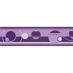 IMPOL TRADE 50029 Samolepící bordura abstraktní kruhy fialové 5 m x 5 cm – Zboží Dáma