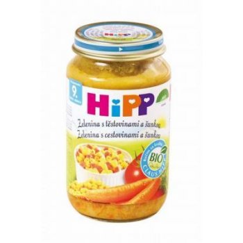 HiPP BIO Zelenina s těstovinami a šunkou 6 x 220 g