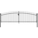 Dvoukřídlá plotová brána s hroty 400 x 175 cm 769059 – Zboží Mobilmania