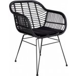 House Nordic Ratanové křeslo TRIESTE HOUSE NORDIC černé – Zboží Mobilmania