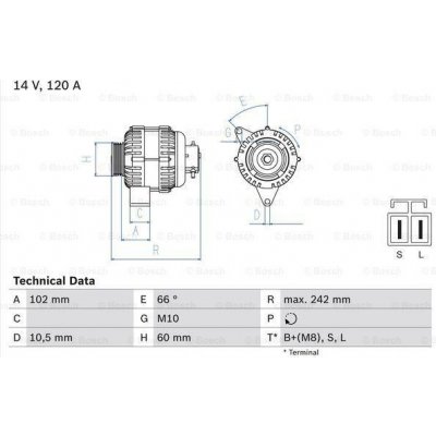 BOSCH Alternátor BO 0986049550 | Zboží Auto