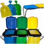 Kanza Kovový stojan na třídění odpadu, koš na odpadky pro 3 pytle – Hledejceny.cz