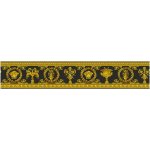 A.S. Création | Vliesová bordura na zeď Versace 34305-1 | 9 cm x 5 m | černá, metalická, žlutá + Černá, metalická, žlutá vliesová bordura na stěnu 343051 v rozměru 9 cm x 5 m – Zboží Dáma