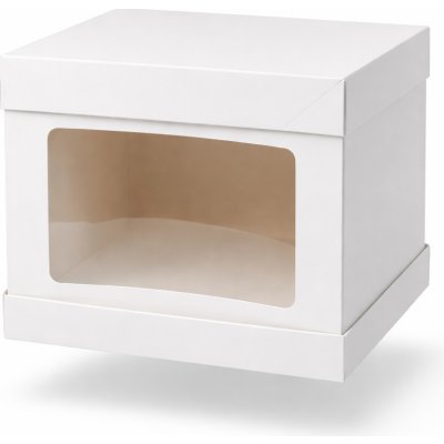 Cake star dortová krabice bílá s okénkem (33 x 33 x 30 cm) – Hledejceny.cz