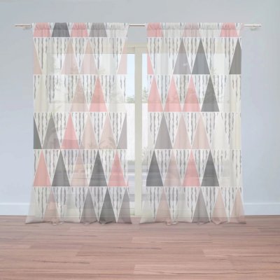 Záclony Tříbarevné jehlany: 2 ks - 150x250 cm - Sablio – Hledejceny.cz