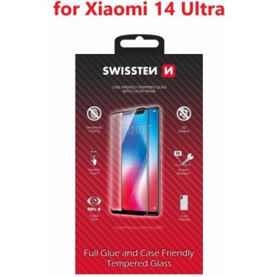 SWISSTEN FULL GLUE, COLOR FRAME, CASE FRIENDLY PRO XIAOMI 14 ULTRA ČERNÉ 8595217486935 – Zboží Živě