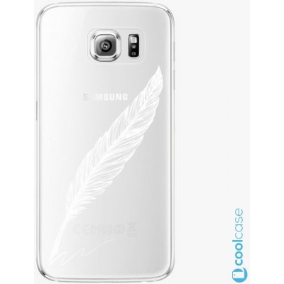 Pouzdro iSaprio Writing By Feather Samsung Galaxy S6 Edge bílé