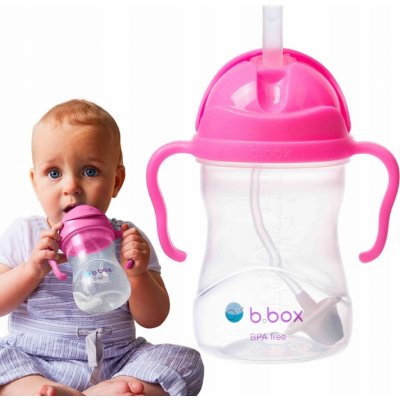 B.box hrneček s brčkem růžový 240 ml – Zboží Dáma