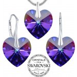 Swarovski Elements Srdce Heliotrope LSW007S – Zboží Dáma