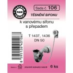 HARTMAN těsnění sifonu k vanovému sifonu s přepadem, sada č. 106 – Zboží Dáma
