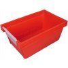 Úložný box Allit Zasouvací přepravka a průhedným čelem 490 x 300 x 210 mm červená