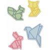 Kreslící šablona Sizzix Thinlits vyřezávací kovové šablony origami zvířata 8 ks