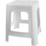 Mega Plast, Taburet I polyratan, 36 x 33 x 33 cm, bílý – Hledejceny.cz