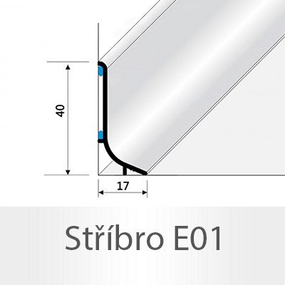Profil Team soklová lišta Stříbro Q63 E01 2,7 m 40 mm – Zbozi.Blesk.cz