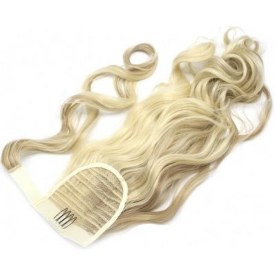 CLIP IN culík vlnitý ze 100% japonského kanekalonu 60cm – platina / světle hnědá – Sleviste.cz