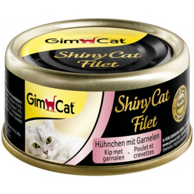 Shiny Cat CHICKEN FILLET s krevetou v kuřecím vývaru 70 g