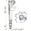 Instalatérská potřeba Napouštěcí ventil spodní A17 1/2