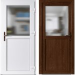 OknaDvereNaMiru.cz Vchodové plastové dveře 1-2 sklo krizet zlatý dub / bílá pravé otevírání dovnitř 98 x 198 cm – Zbozi.Blesk.cz