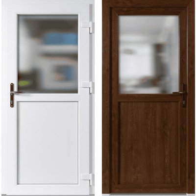 OknaDvereNaMiru.cz Vchodové plastové dveře 1-2 sklo krizet zlatý dub / bílá pravé otevírání dovnitř 98 x 198 cm – Zbozi.Blesk.cz