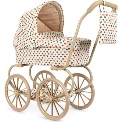 Konges Sløjd Kočárek pro panenky Minnie Coeur Coloré béžová barva kov textil – Hledejceny.cz