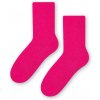 Steven dámské pruhované vlněné ponožky 1093 růžová