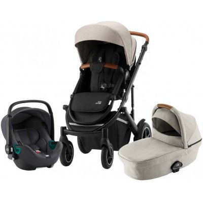 Britax Set Smile III + korba + autosedačka Baby Safe iSense 2022 Pure Beige/Black – Zboží Mobilmania