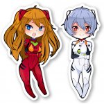 Evangelion Samolepka Asuka & Rei – Zboží Živě