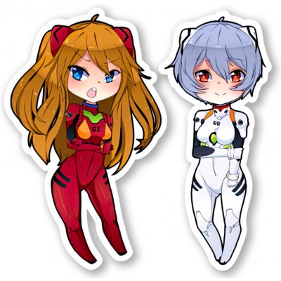 Evangelion Samolepka Asuka & Rei – Zboží Živě