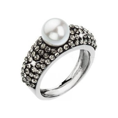 Evolution Group prsten se Swarovski Elements perla vykládaný 35032.3 Black Diamond