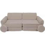 Play Sofa Velká dětská rozkládací pohovka Premium Bearly Světle šedá – Sleviste.cz